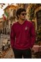 Men's V-Neck Sweatshirt 100% Cotton