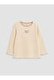 Beige Baby Girl Long Sleeve Blouse