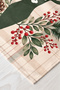 Winter Themed Digital Printed Decorative Table Runner with Deer, Pine Branch and Pine Cone Patterns 40X140Cm - 4