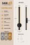 Decorative 20W Indoor Black Case 3-Color Light 80 cm Wall Sconce Electric 8 Pcs - 5