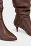 Women's Bellows Boots Pointed Toe Thin Heeled Long Casual Stylish Boots - 6