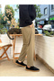 Carrot Cut Waist Drawstring Trousers Khaki 2810 - 4