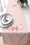 Elegant Patterned Digital Printed Runner with Bow Motif 40X140 Cm, Modern Decorative and Console Use
