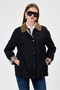 Barn Jacket with Collar in Black Color - 4