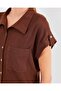 20256 Cuffed Double Short Sleeve Shirt - Brown - 3