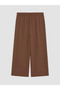 Brown Elastic Waist Women's Karpi Pajama Bottoms - 2