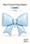 Blue Bow Foil Balloon 22 Inch 1 Piece Birthday Baby Shower Party Decoration