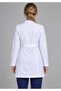 Women's Judge Collar White Nurse Pharmacist Doctor Teacher Apron – Long Sleeve, Long Length Apron - 3