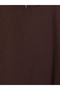 Brown Crew Neck Wide Sleeve Oversize Blouse - 3