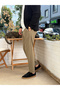 Carrot Cut Waist Drawstring Trousers Khaki 2810 - 3