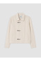 Beige Relax Fit Men's Jean Jacket