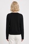 Women's Black Side-Lace Crew Neck Knit Sweater - 5