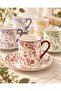 6-Person Porcelain Camellia Coffee Cup Set