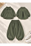 Boy's Tracksuit Set Modal Khaki Elf Model - 3