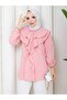 Women's Pink Layered Collar Shirt with Flounces on the Front Asf401 - 2
