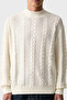 Wool Blend Knitted Patterned Crew Neck Sweater Men's Sweater Xm003563 Af14008 U0007 - 4