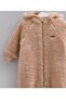 100% Cotton Baby Girl Romper Welsoft Plush Winter Romper (1-3, 3-6 Months with Booties and 6-9, 9-12 Months Without Booties) - 2