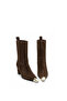 Genuine Suede Leather Women's Boots 381 Brown Suede (Brown Suede) - 4