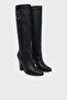 Tyne Logo Zippered Boots Flftynele11 Women's Boots Flftyn Ele11 Black - 2