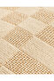 Beige Checkered Embroidered Cushion - 4