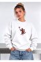 Magic Cat Printed Oversize Women's Crewneck Sweatshirt