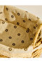 Beige Oval Basket With Fabric Cloth (Small) - 4