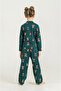 Girl's Pajama Set with Shirt Collar (with Socks as a Gift) - 4