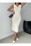 Rochie midi, albă - L - 6