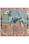 The Porcelain Hound 100% Silk Scarf 50X50 cm