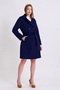 Navy Blue Cashmere Coat - 2
