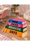 Eta Havuz Colorful Books Pattern Modern Woven Base Decorative Carpet Eta4232 - 2