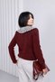 Lace Collar Buttoned Pocketed Cardigan - 4