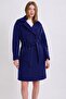 Navy Blue Cashmere Coat - 4