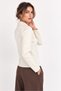 Ecru Classic Collar Buttoned Thin Knit Cardigan - 6