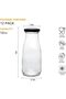 12 oz Glass Bottles, Clear Glass Milk Bottles with Black Metal Airtight Lids, Vintage Breakfast Shake Container, Vintage Drinking Bottles with of 12pack - 2