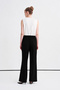 Pleated High Waist Spanish Flare Black Trousers 0290 - 4