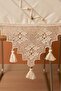 Beaded Detailed Laced Square Runner 90X90 cm - 3