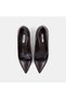 Women's Bitter Brown Pointed Toe Metal Heeled Leather Stiletto - 6