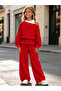 Girl's One-Shoulder Detailed Sweatshirt and Wide-Leg Sweatpants 2-Piece Set