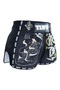 Muay Thai Shorts Boxing Trunks Traditional Style Black (Tuf-Mrs206-Blk) - 2