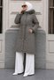 Baklava Patterned Araboy Coat Tsd260280 Gray - 3