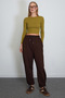 Elastic Waist Sweatpants with Cuffed Cuffs