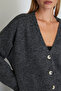 Buttoned V-Neck Oversize Knitwear Cardigan - 7