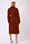 Red Brown Carolina Cashmere Coat - 4