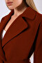Red Brown Carolina Cashmere Coat - 6