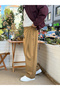 Balloon Cut Button Pleated Detailed Trousers Coffee 267059 - 3