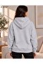 Women's Hooded Oversize Sweatshirt - Plain Basic Cotton Sweatshirt with Kangaroo Pocket - 2