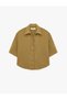 Washable Half Sleeve Classic Collar Buttoned Oversize Denim Shirt - 4