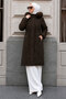 Baklava Patterned Araboy Coat Tsd260280 Brown - 5