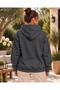 Women's Hooded Oversize Sweatshirt - Plain Basic Cotton Sweatshirt with Kangaroo Pocket - 2